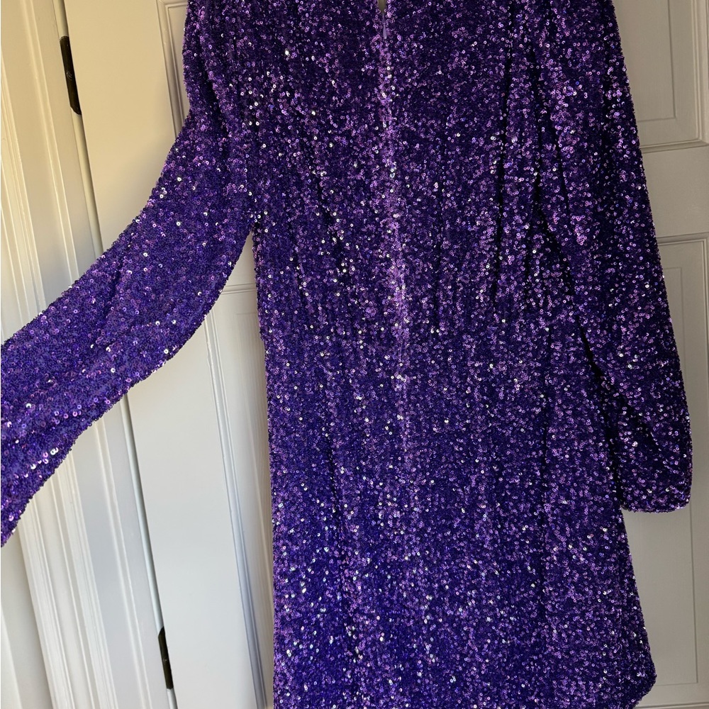 &Other Stories Purple Sequin Party Dress - Picture 5 of 5